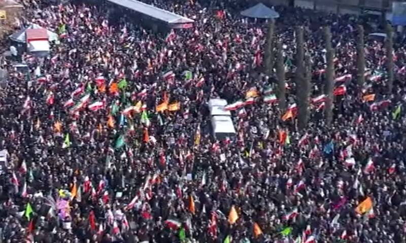 تصاویر هوایی از سیل جمعیت در راهپیمایی ضد تروریستی تهران