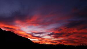 غروب دل‌انگیز مازندران