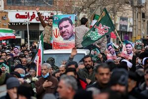 تشییع پیکر شهید مدافع امنیت حاتم عبدی در قزوین