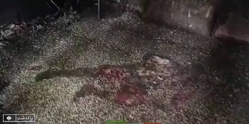 تصاویر دردناک از رد جوان ۱۸ ساله بسیجی بر روی فرش سوخته مسجد