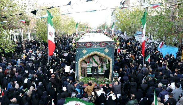 عکس/ تشییع پیکر شهدای تروریستی آمریکایی-صهیونیستی در تهران