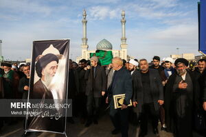 مراسم تشییع برادر آیت الله سیستانی در قم