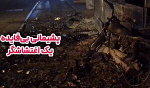 فیلم/ پشیمانی بی‌فایده یک اغتشاش‌گر پس‌از دستگیری