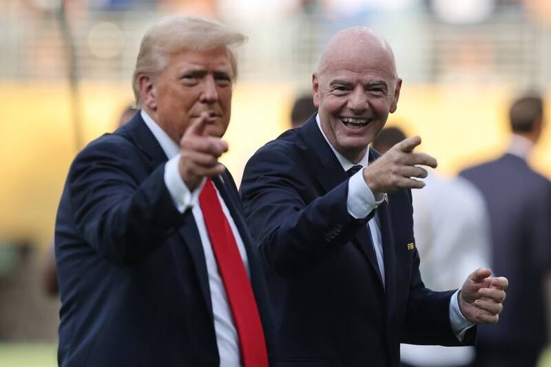 فدراسیون بینالمللی فوتبال (فیفا) , اتحادیه فوتبال اروپا (یوفا) , دونالد ترامپ , جانی اینفانتینو , جام جهانی فوتبال ,