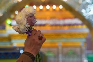 حرمسن سامرا گل‌آرایی شد