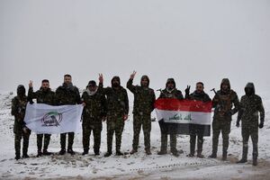حضور نیروهای حشدالشعبی در مرز مشترک عراق و سوریه
