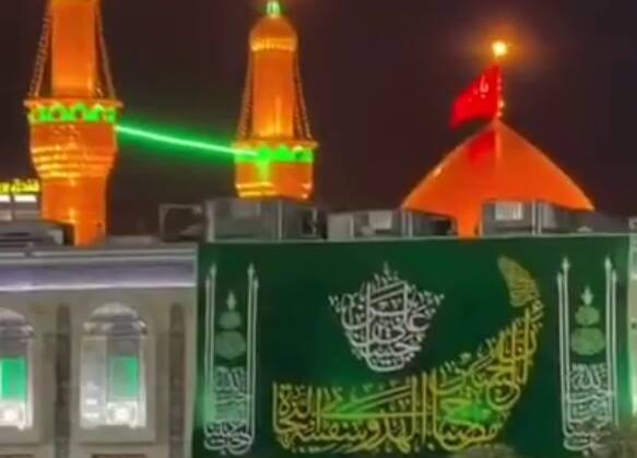  حرمین کربلا گل‌آرایی شد