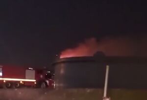 آتش‌سوزی در بندر فاو عراق