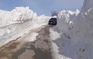 میزان ارتفاع برف در «دوزین» مینودشت