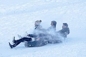 عکس/ تفریحات زمستانی در ارتفاعات هزارمسجد