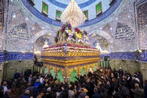 حال و هوای ضریح حضرت عباس(ع) در سالروز ولادشان