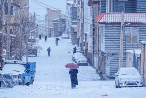 نورآباد در قرق برف