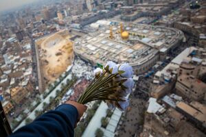 گلباران هوایی کربلا به مناسبت اعیاد شعبانیه