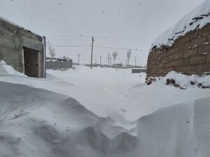 سرعین مملوء از برف شد