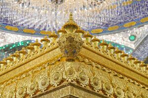 رونمایی از تاج طلایی ضریح امیرالمؤمنین