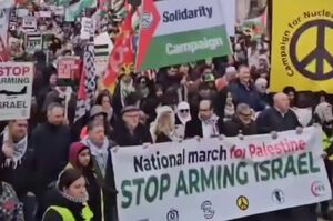 تظاهرات همبستگی با فلسطین در خیابان‌های لندن