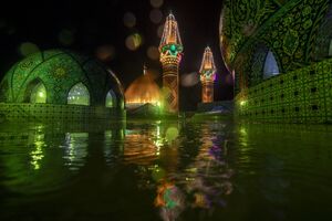 نیمه شعبان بارانی در کربلا