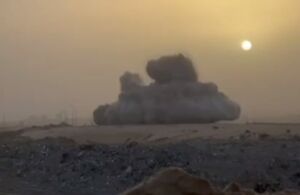 لحظه انهدام یک مخزن آب را در خان یونس توسط صهیونیست‌ها