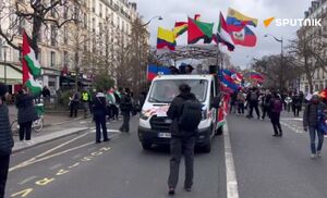 فیلم/ تظاهرات گسترده ضدناتو و حمایت از فلسطین در پاریس