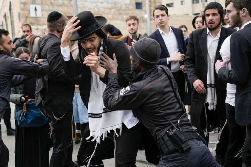 درگیری پلیس رژیم صهیونیستی با یهودیان حریدی