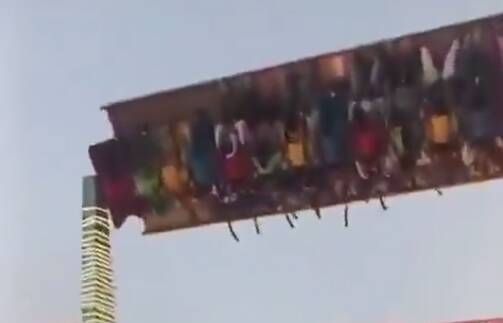 فیلم/ سقوط وسیله بازی یک شهربازی در هند