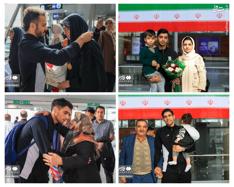 قاب‌های زیبا از بازگشت قهرمانان تیم ملی فوتسال
