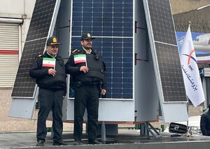 عکس/ نمایش دستاوردهای فضایی در راهپیمایی ۲۲ بهمن