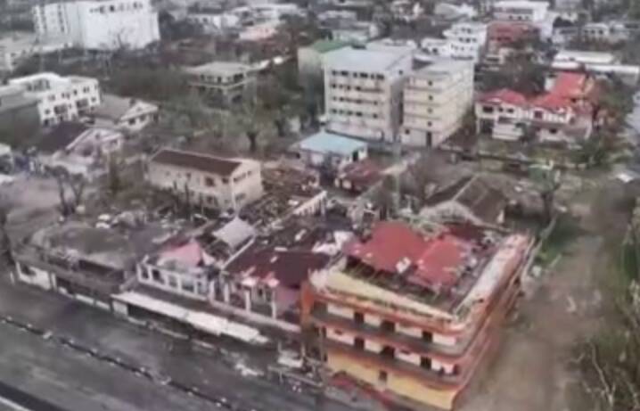 تصاویر هوایی از آثار طوفان سهمگین در ماداگاسکار