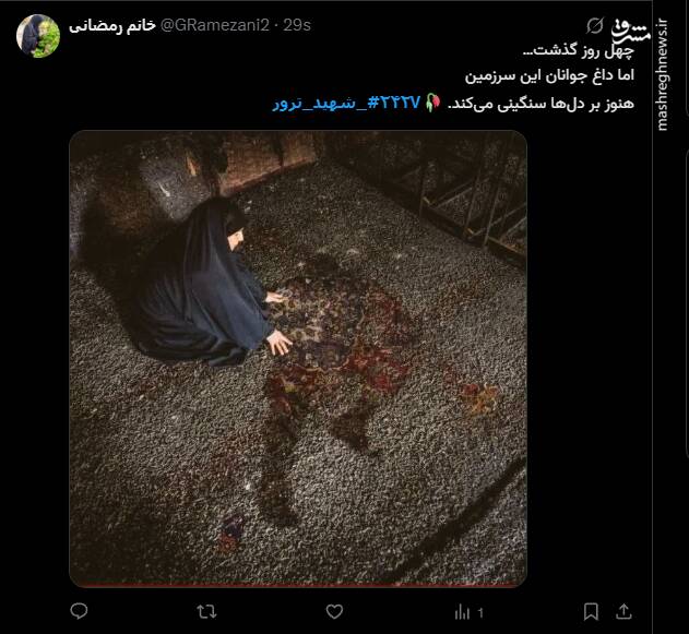 واکنش کاربران فضای مجازی به اربعین شهدای حوادث دی ماه