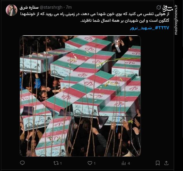 واکنش کاربران فضای مجازی به اربعین شهدای حوادث دی ماه