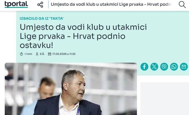 بازتاب جدایی اسکوچیچ از تراکتور در رسانه های کرواسی