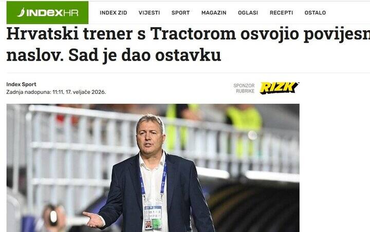 بازتاب جدایی اسکوچیچ از تراکتور در رسانه های کرواسی