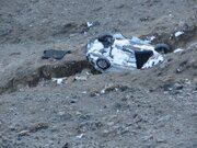 سقوط «دنا» به دره در جاده چالوس/ ۳ نفر کشته شدند+ فیلم