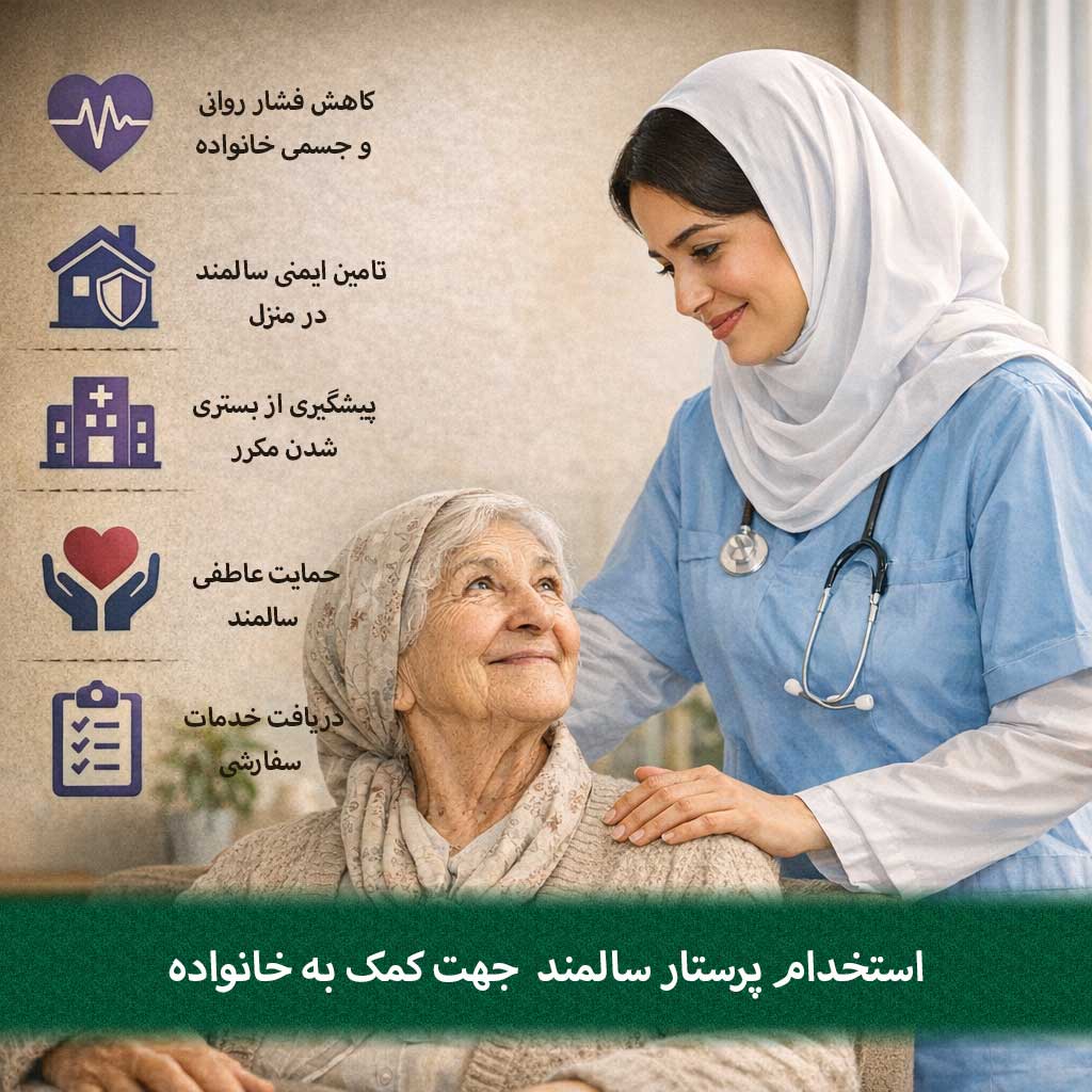 استخدام پرستار سالمند چه کمکی به خانوادهها میکند؟