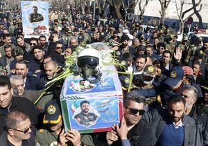 تشییع پیکر خلبان شهید مهدی فیروزمند در تبریز