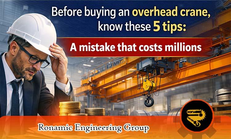 قبل از خرید جرثقیل سقفی این ۵ نکته را بدانید؛ اشتباهی که میلیون  ها تومان هزینه دارد