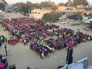 عکس/ افطار مردم روزه دار غزه در خان یونس