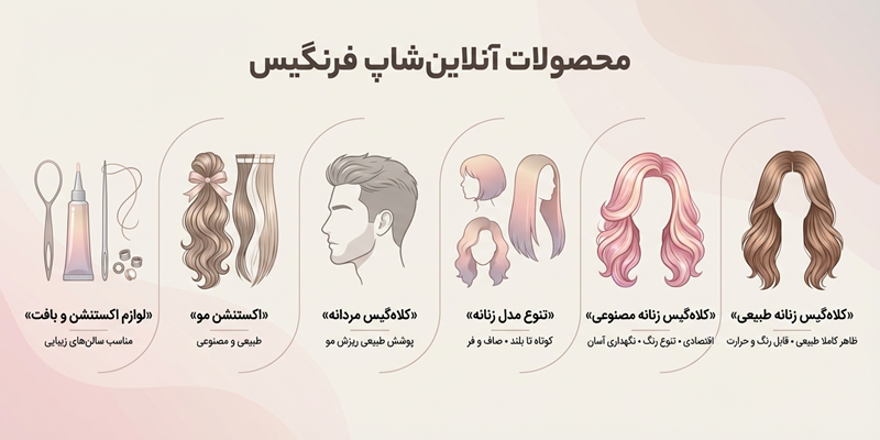 فرنگیس؛ مرکز کلاه گیس طبیعی و پوستیژ در مشهد