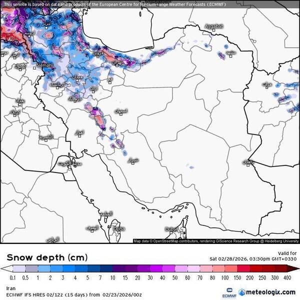 موج برفی به ایران رسید