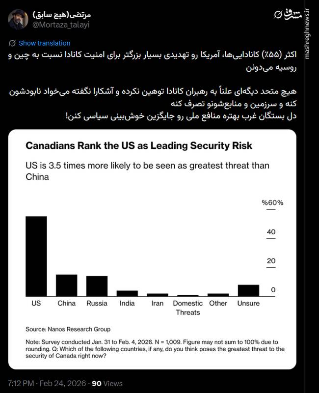 دل بستگان غرب بهتره منافع ملی رو جایگزین خوشبینی سیاسی کنن!
