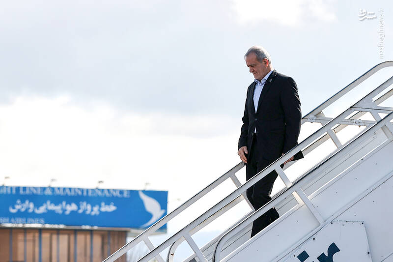 لحظه ورود به فرودگاه استان