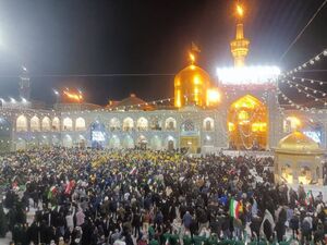 اجتماع مردم مشهد در حرم رضوی در محکومیت حمله آمریکایی-صهیونیستی به ایران + فیلم