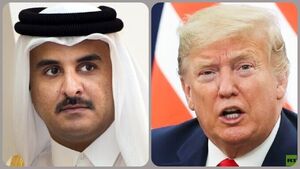 گفت‌وگوی تلفنی امیر قطر و رئیس‌جمهور آمریکا درباره تحولات امنیتی منطقه