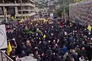 تظاهرات در النبطیه در همبستگی با ایران