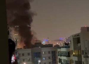 آتش سوزی در نزدیکی کنسولگری آمریکا پس از حمله ایران