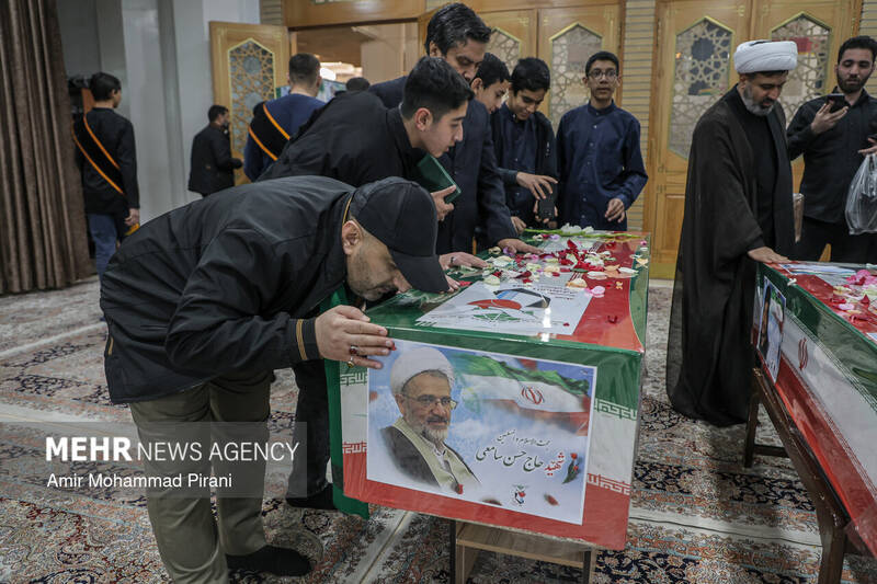 وداع با ۱۲ شهید حمله آمریکایی_صهیونیستی در قم