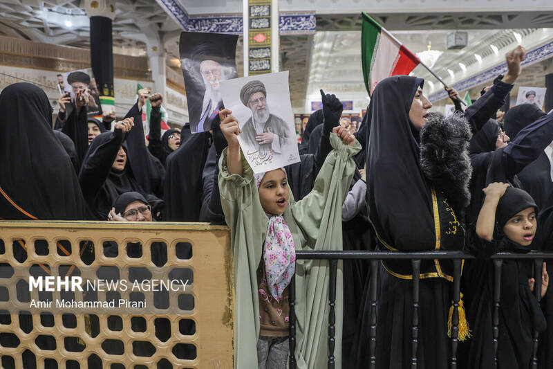 وداع با ۱۲ شهید حمله آمریکایی_صهیونیستی در قم