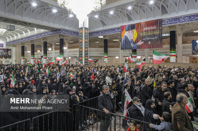وداع با ۱۲ شهید حمله آمریکایی_صهیونیستی در قم