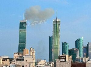 عکس/ حمله به محل سفارت اسرائیل در بحرین