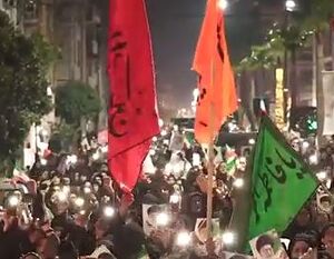 فیلم/  راهپیمایی لشکر کفن‌پوشان در تنکابن
